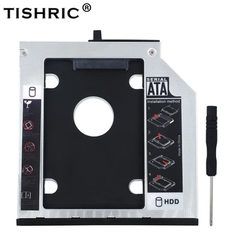 TISHRIC Aluminum 2nd HDD Caddy 9.5 mm SATA 3.0 2.5