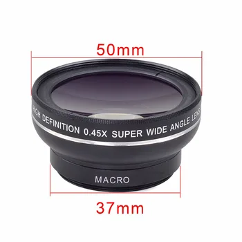 TOKOHANSUN HD 37MM 0.45 x super szerokokątny obiektyw z 12.5 x super макрообъективом dla iPhone 6 Plus, 5S Samsung S8 Camera lens Kit