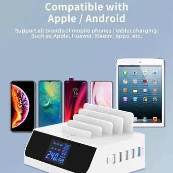 Tongdaytech Multi USB Charger Quick Charge QC 3.0 Fast PD Charger stacja dokująca do iphone ' a 12 11 Pro Max Samsung S10 S20 Note 20