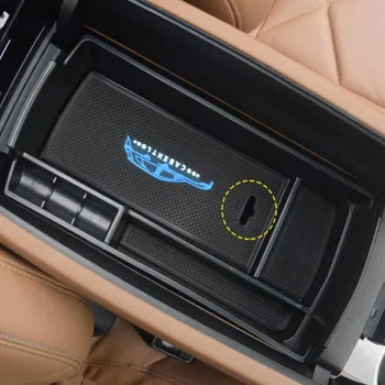 Tonlinker 1 szt samochodowy podłokietnik skrzynia do przechowywania pokrywa naklejka dla CITROEN DEESSE DS7 2018-19 stylizacja samochodu ABS pokrywa układanie sprzątanie
