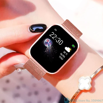 Top Square Smart Watch Women Men Smartwatch Electronics Smart Clock For Android IOS Fitness Tracker Sport Bluetooth Smart-watch