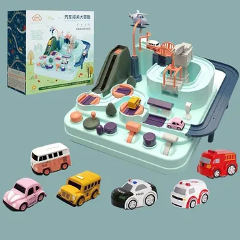 Tory wyścigowe przygody wagon kolejowy zabawki dla dzieci, przyjazne dla środowiska, ręczne, samochodowe, przygodowe, utwory zabawki edukacyjne i gry planszowe
