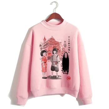 Totoro Spirit Away kapturem women funny Japanese pink cartoon Sweatshirt kawaii harajuku hood meble odzież damska