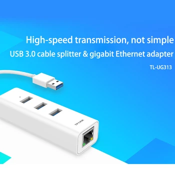 TP-LINK TL-UG313 zewnętrzny USB 3.0 Ethernet adapter karta sieciowa USB 10/100/1000M Ethernet RJ45 Lan dla systemu Windows/MAC/Linux