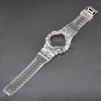 TPU naręczny pasek do zegarka Casio G-SHOCK GA110 GA100 GA120 GD120 GD100 GAX-100 sportowe w paski ramka bransoletka z narzędziem
