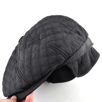 TQMSMY zimowy bierze mężczyźni kobiety jednolity kolor ciepły kolczaste czapka, ciepły gruby dodaj aksamit Gazeciarz czapki unisex berety kapelusz czarny Boina TME81