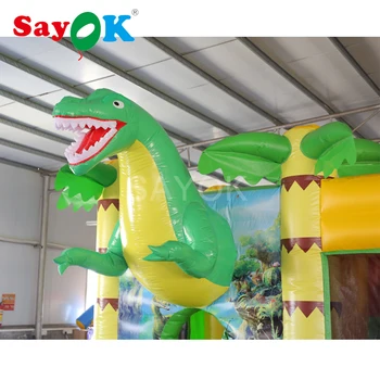 Trampolina zamku dinozaura poślizgu samochwały SayOK nadmuchiwanego Nadmuchiwanego dla wydarzenia/reklama/wynajem use