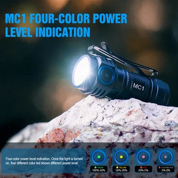 Trustfire MC1 latarka LED CREE XP-L HI Akumulator mini-latarka z Magnesem + bateria do pęku kluczy, turystyki pieszej, kempingi