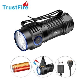 Trustfire MC1 latarka LED CREE XP-L HI Akumulator mini-latarka z Magnesem + bateria do pęku kluczy, turystyki pieszej, kempingi