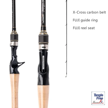 TSURINOYA PROFLEX II 2.12 m MH Power Casting Rod X-Cross Carbon Belt FUJI Accessories Lure Weight:10-28g Saltwater Fishing Rod