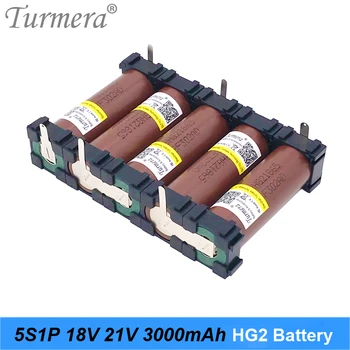 Turmera 18650 hg2 3000mAh akumulator 30A 12.6 V do 25.2 V do wkrętarki Shurika taśma lutownicza 3S 4S 5S 6S akumulator jest skonfigurowany