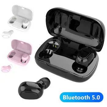 Twins Mini Słuchawki Wireless Bluetooth V5.0 In Ear Earbud Шумоподавляющая Zestaw Z Ładowarką Pudełkiem Telefonów Komórkowych
