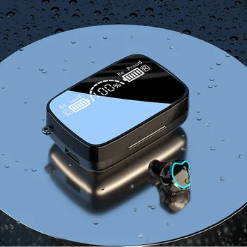 TWS Bezprzewodowe słuchawki Bluetooth wodoodporna słuchawki 9D Hifi stereo mini słuchawki tłumiące hałas słuchawki z mikrofonem