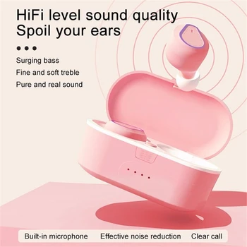 Tws Bluetooth Bezprzewodowe Słuchawki Hifi Stereo Muzyka Sterowanie Dotykowe Headest Auto Paring Słuchawki Przenośne Sportowe Słuchawki Macaron