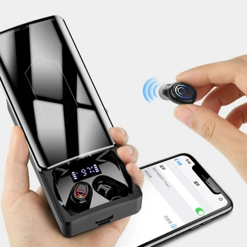 TWS słuchawki Bluetooth z 10000mAh ładowania etui Power Bank bezprzewodowe słuchawki 9D stereo Sportowe wodoodporne słuchawki słuchawki