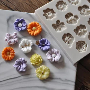 Twórczy Kwiat Silikonowa Forma Do Formy Ciasto Praktyczne Narzędzia Do Dekoracji Tortu Diy3d Czekolada Cukierki Formy Do Pieczenia Akcesoria Przenośny