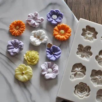 Twórczy Kwiat Silikonowa Forma Do Formy Ciasto Praktyczne Narzędzia Do Dekoracji Tortu Diy3d Czekolada Cukierki Formy Do Pieczenia Akcesoria Przenośny