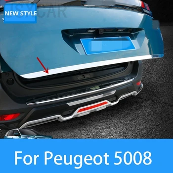 Tylny bagażnik, tylne drzwi tapicerka drzwi listwa ochronna bagażnika dodatek oprawy pokrywa ze stali nierdzewnej z przodu 1 Do Peugeot 5008 2017-2019