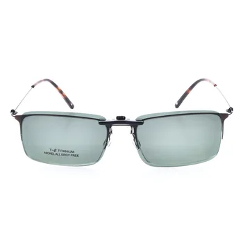 Tytanowa obudowa dla punktów mężczyźni polaryzacyjne okularami przeciwsłonecznymi klip na lekkie okulary optyczne oculos de grau oprawki okularowe