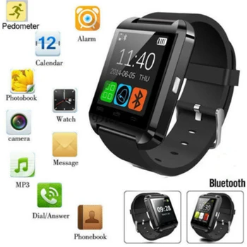 U8 Smart Watch Bluetooth Phone Mate dla Android IOS iPhone Samsung LG HTC Unisex