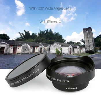 Ulanzi HD 4K Camera Phone Lens 2X Telephoto 100 szerokokątny z obiektywem CPL 238 Fisheye dla iphone 7/8 X HUAWEI P20 PRO xiaomi
