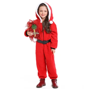 Umorden Dorosły Dziecko Boże Narodzenie Elf Santa Claus Kostium Dziewczyny Kobiety Z Kapturem Onesie Piżama Kombinezon Fantazja Na Boże Narodzenie Dress Up