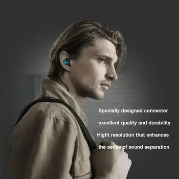 UNCJC Wireless Neckband zestaw słuchawkowy Bluetooth sportowe słuchawki łatwo przekonwertować słuchawki przewodowe z mikrofonem w uchu Hifi zestaw słuchawkowy Hi-Res