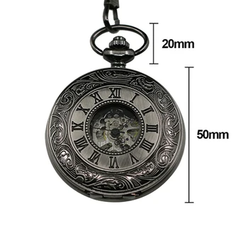 Unisex Elegancka Rzeźbione Cyfry Rzymskie Korpus Mechaniczny Zegarek Prezent
