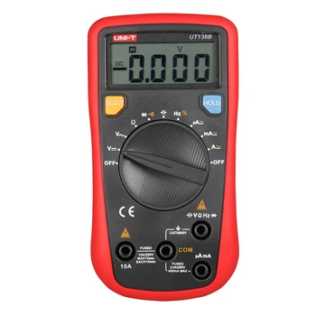 UNIT UT136B Mini Handheld Digital Multimeter Auto Range AC/DC Voltage Current Resistance Capacity Frequency Tester
