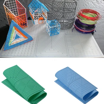 Uniwersalny szablon uchwyty druku 3D Miękka silikonowa mata 3D Szablony do rysowania transferowy deska dla dzieci inteligentne zabawki