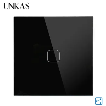 UNKAS EU 1 Gang 2 Way Wall Light Controler Smart Home Automation Touch Switch Switch wodoodporny i ognioodporny