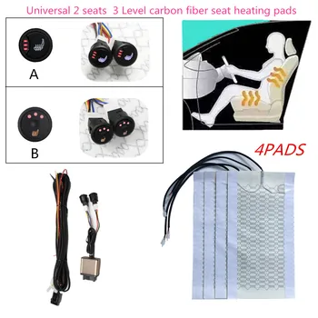 Upgrade 12v seat heating for car beautiful Round switch carbon fiber car seat heater for any 12V interior Seat Covers