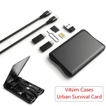 Urban Survival Card wielofunkcyjna linia transmisji danych konwersyjna głowica bezprzewodowa ładowarka uniwersalna uniwersalna przenośna torba do przechowywania