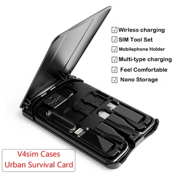 Urban Survival Card wielofunkcyjna linia transmisji danych konwersyjna głowica bezprzewodowa ładowarka uniwersalna uniwersalna przenośna torba do przechowywania