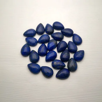Urok kamień naturalny, kaboszon Lapis lazuli 10x14 mm krople wody koraliki łezki do produkcji biżuterii akcesoria 50 szt. wysyłka gratis