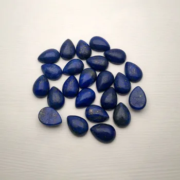 Urok kamień naturalny, kaboszon Lapis lazuli 10x14 mm krople wody koraliki łezki do produkcji biżuterii akcesoria 50 szt. wysyłka gratis