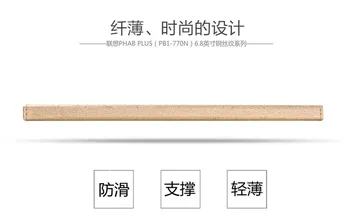 Urządzony w luksusowym Fold Ultra Thin Slim Silk Folio Stand PU skórzany pokrowiec Etui do tabletu Lenovo PHAB 6.98 PB1-750 PB1-750N PB1-750M 6.98