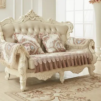 Urządzony w luksusowym haftowane etui na kanapy, pokrowce na sofy loveseat cover L w kształcie pokrowiec pokrycie sofy kanapy, pokrowce na krzesła slip covers