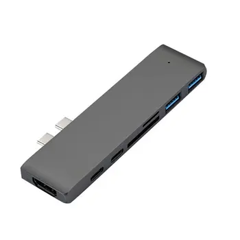 USB 3.1 Type-C Hub To HDMI kompatybilny adapter 4K Thunderbolt 3 USB C Hub with Hub 3.0 TF SD Reader Slot PD do MacBook Pro/Air