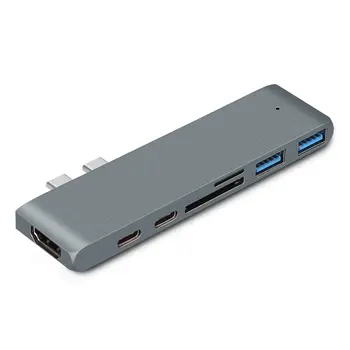 USB 3.1 Type-C Hub To HDMI kompatybilny adapter 4K Thunderbolt 3 USB C Hub with Hub 3.0 TF SD Reader Slot PD do MacBook Pro/Air