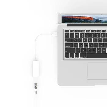 USB C do RJ45 LAN adapter Ethernet laptop stacja dokująca przedłużacz sieciowy zgodny MacBook Pro 13/15 MacBook 12, Mac Air 2018 2019