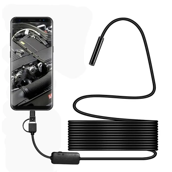 USB elastyczne endoskopowa kamera Type C wodoodporny HD inspekcji rura boroskopu endoskopu dla telefonu Android PC samochody dysk kabel 10 m