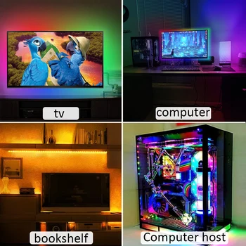 USB LED Strip RGB 5050 SMD DC 5V Bluetooth Control 1M 2M 3M 5M Elastyczne taśmy led light for Home Decoration TV Background Lights