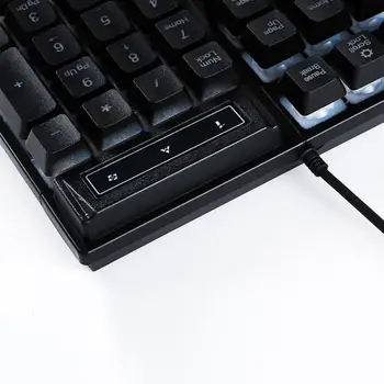 USB przewodowa podświetlenie plac mechaniczna klawiatura mysz zestaw tęczowy podświetlenie komputer stacjonarny, laptop wspólny zasilacz komputerowy