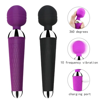 USB ładowanie Av różdżka potężny wibrator oral łechtaczki wibratory anal masażer dorosłych sex zabawki dla kobiet Bezpieczny Silikon seks produkt