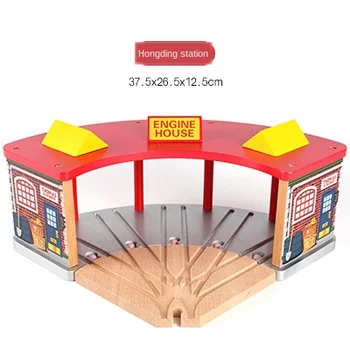 Utwór klocki dla dzieci zabawki różnorodność opcjonalnie drewniane magnetyczny pociąg garaż stacja pokój jest zgodny z drewniana Brio