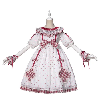 Uwowo Oryginalny Design Bubble Tea-Strawberry Lolita Dress Cosplay Kostium Dla Kobiet Lolita Dress For Girl
