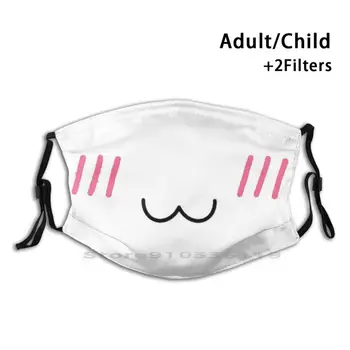 Uwu Mask Mouth Design Anti Dust Filter Są Zmywalni Face Mask Kids Emo Cute Anime Scene Scenecore Webcore Rainbowcore Kidcore