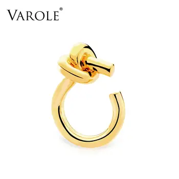 VAROLE Big Knot Ring Gold Color minimalistyczne pierścionki dla kobiet moda biżuteria Party Anillos prezenty