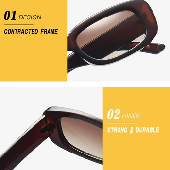 VCKA małe prostokątne okulary vintage, odcienie dla kobiet cukierki kolor punkty lustro kwadratowe okulary retro płaska góra przezroczyste soczewki